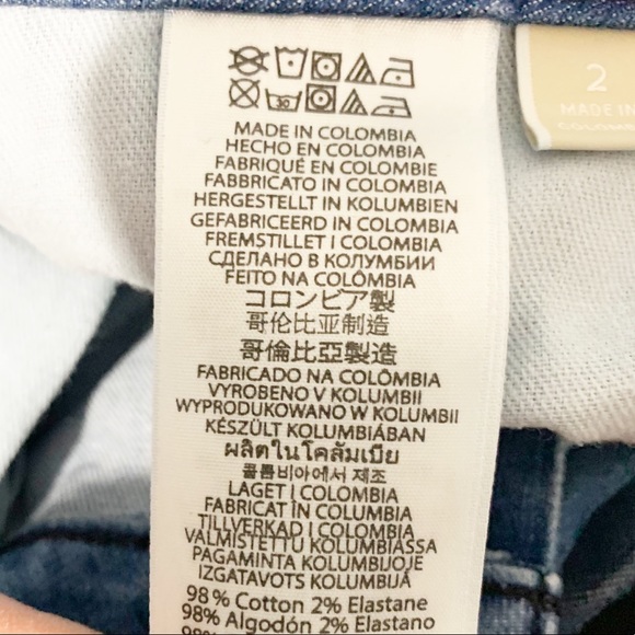 Michael Michael Kors Boyfriend Factory Faded Denim Jeans Darker Wash Size 2 - Picture 11 of 12